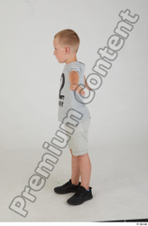 Whole Body Man T poses White Sports Slim Kid Standing Street photo references